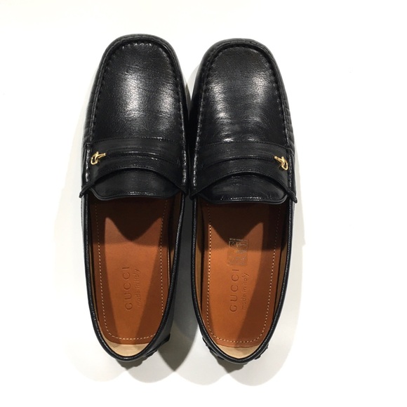 GUCCI HALF HORSEBIT DRIVING LOAFERS MOCCASIN -BLACK LEATHER -MEN US 10.5 -NEW - Picture 8 of 10